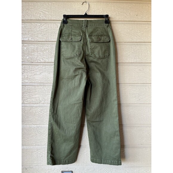 FRAME women Utility Pocket Crop Cargo Pant size 24 Washed Winter Moss 24x26 $288 - Picture 6 of 10